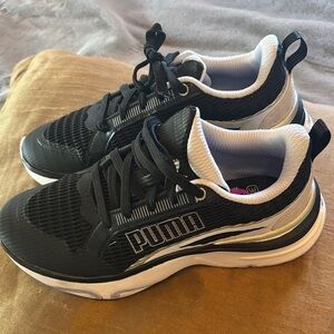 Puma Black White Athletic Sneakers
